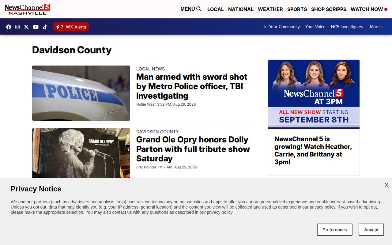 Davidson County crime news and arrest record coverage from NewsChannel 5